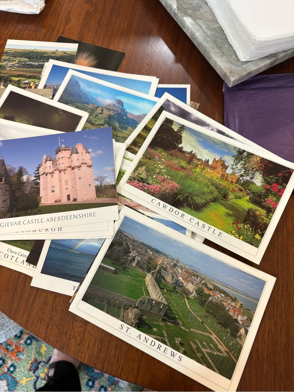 Scotland postcards and books